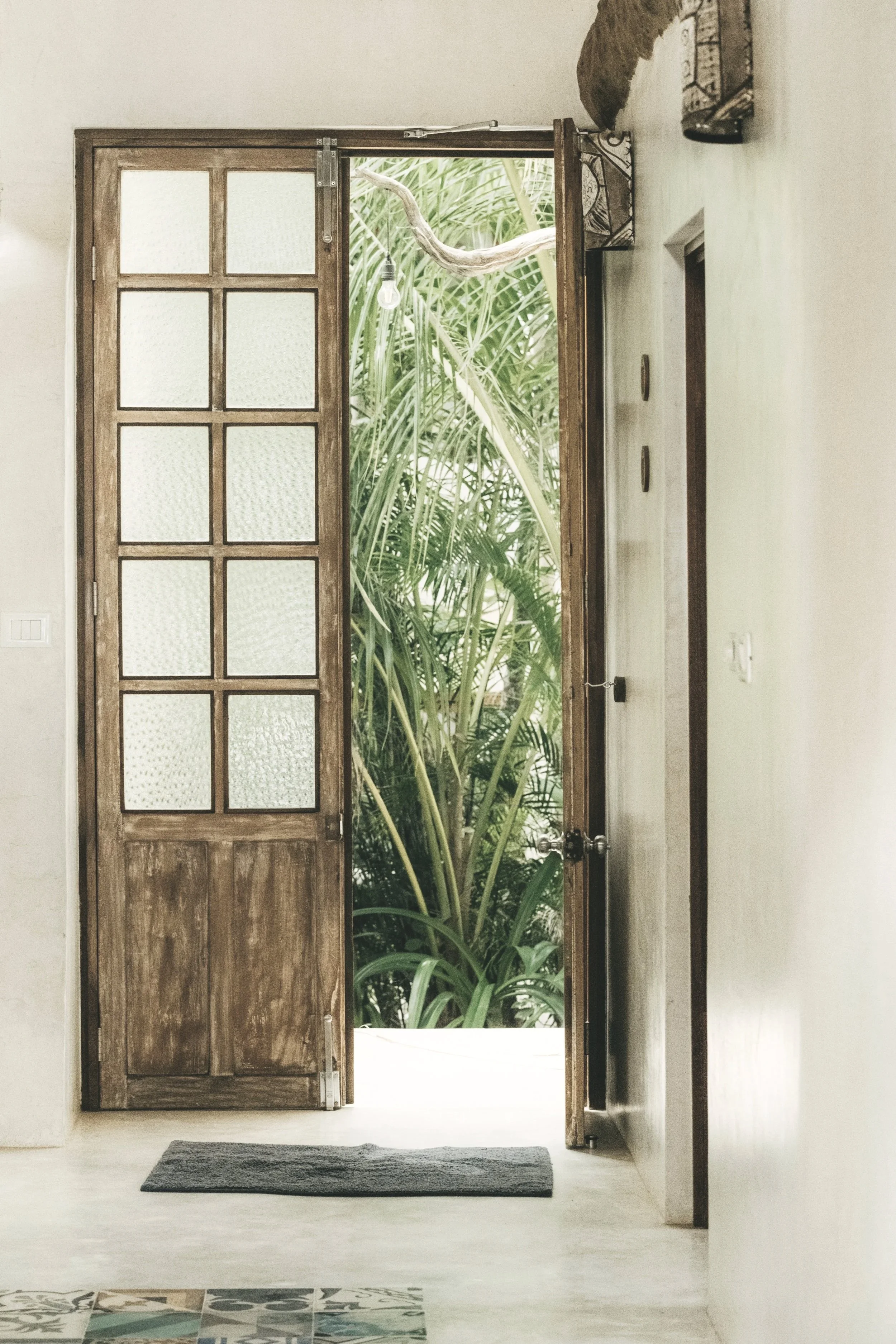Quiet, natural setting with door open reflecting a welcoming open place