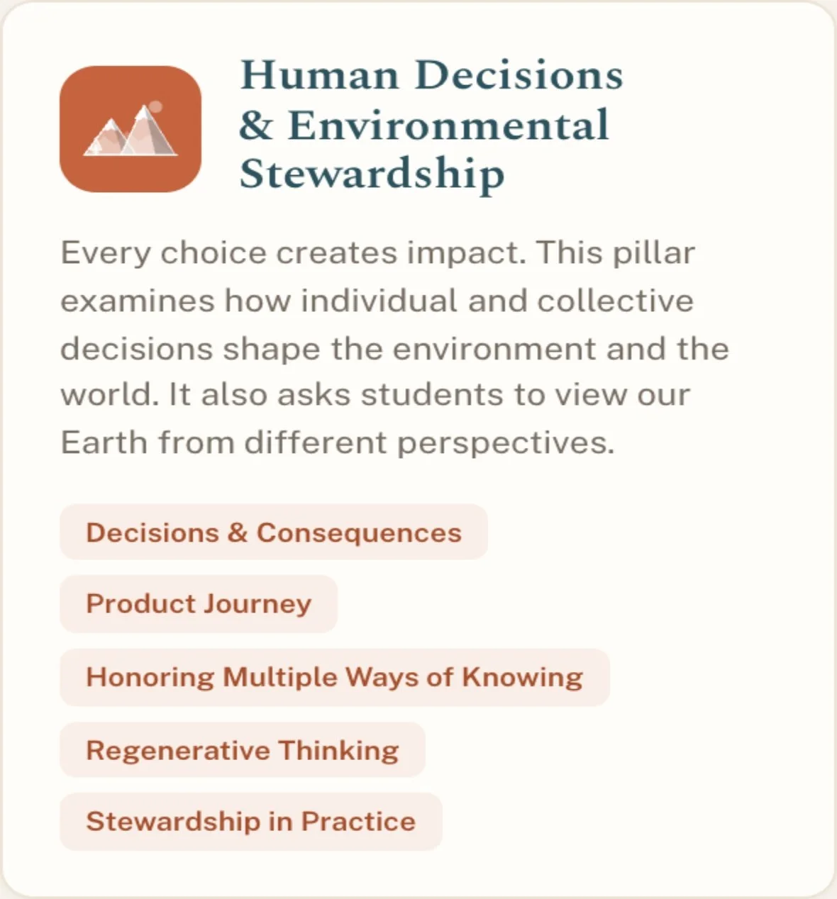 Human Decisions & Environmental Stewardship