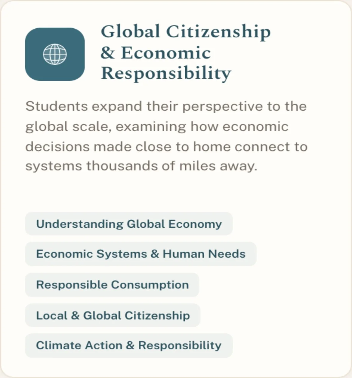 Global Citizenship & Economic Responsibility