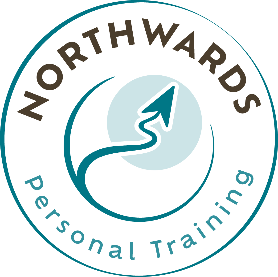 Northwards Personal Training logo with a stylized arrow pointing upward, encircled by the words 'Northwards Personal Training'.