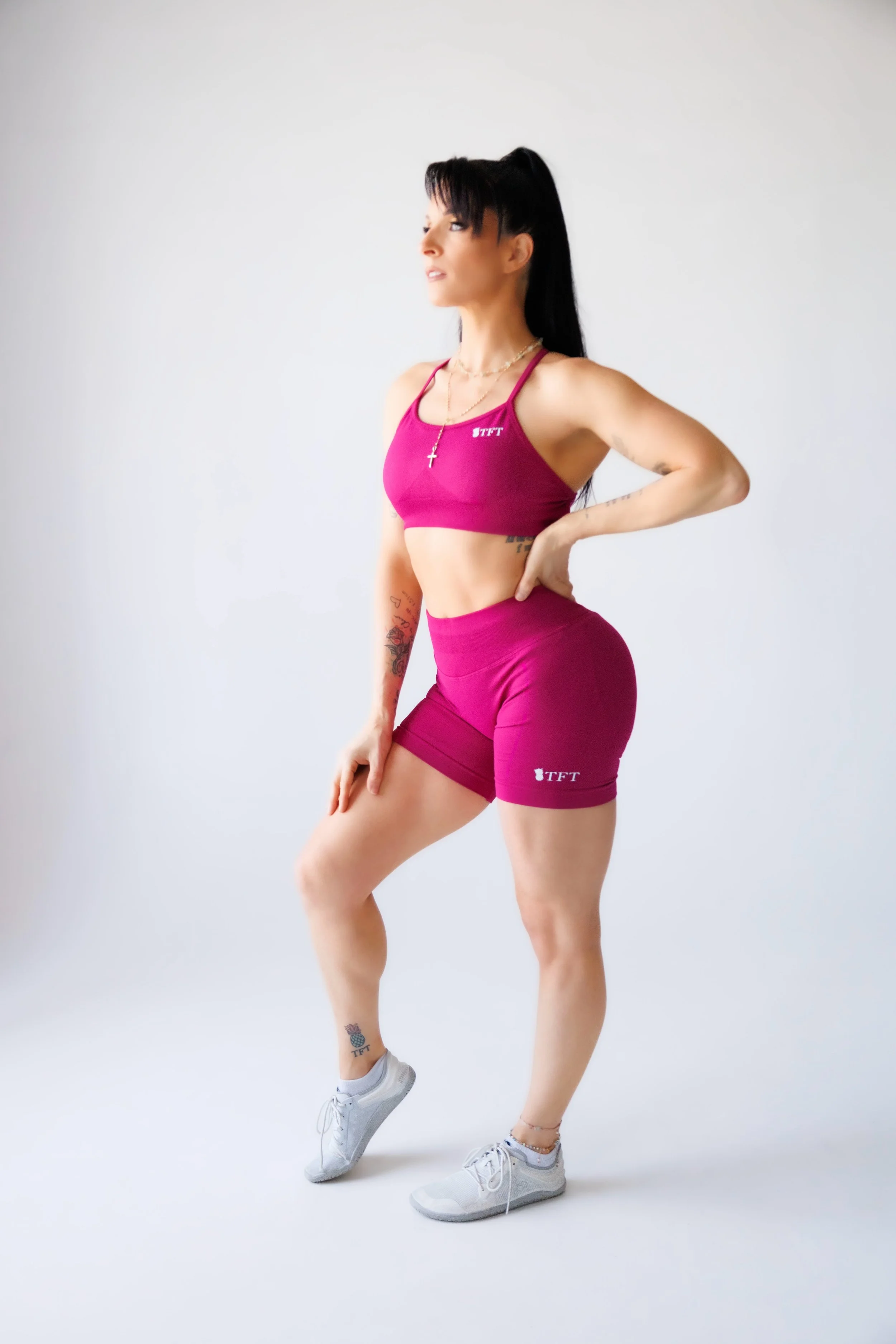 pink shorts