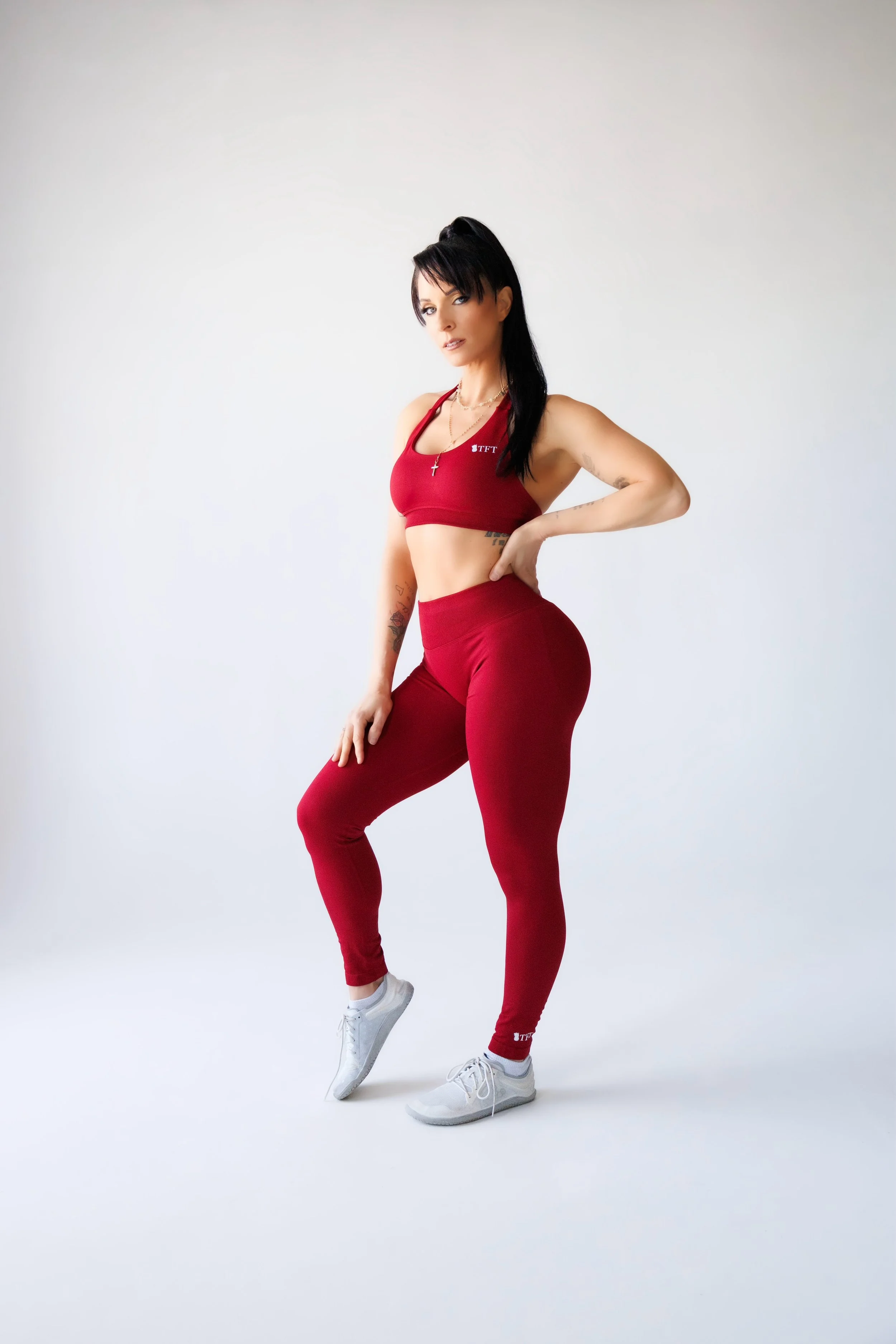 red leggings