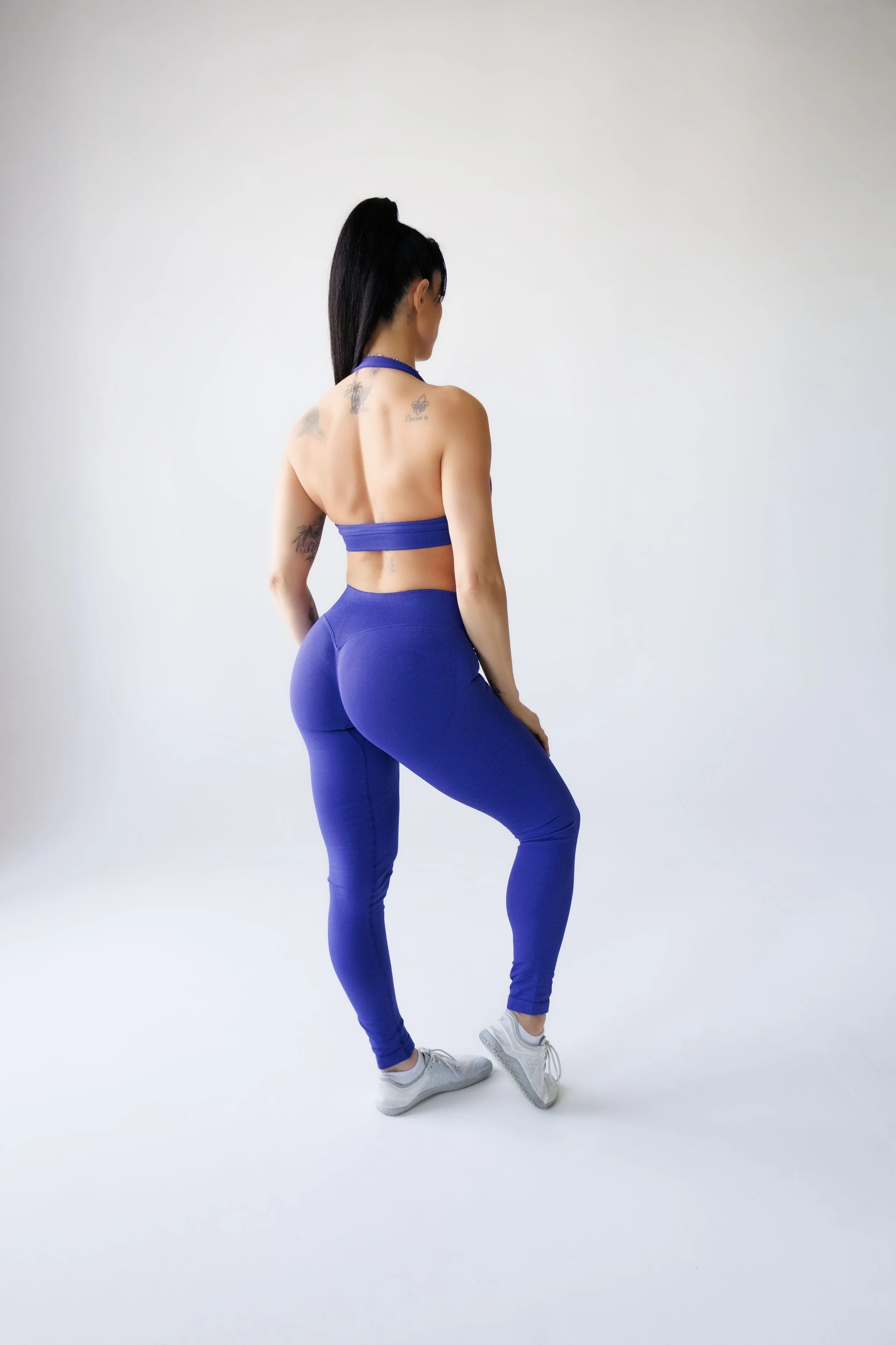 Blueberry Halter Sports Bra