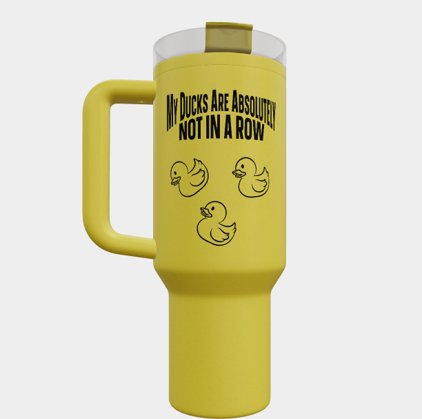 Ducks not in a row Travel Cup - Lemon Yellow