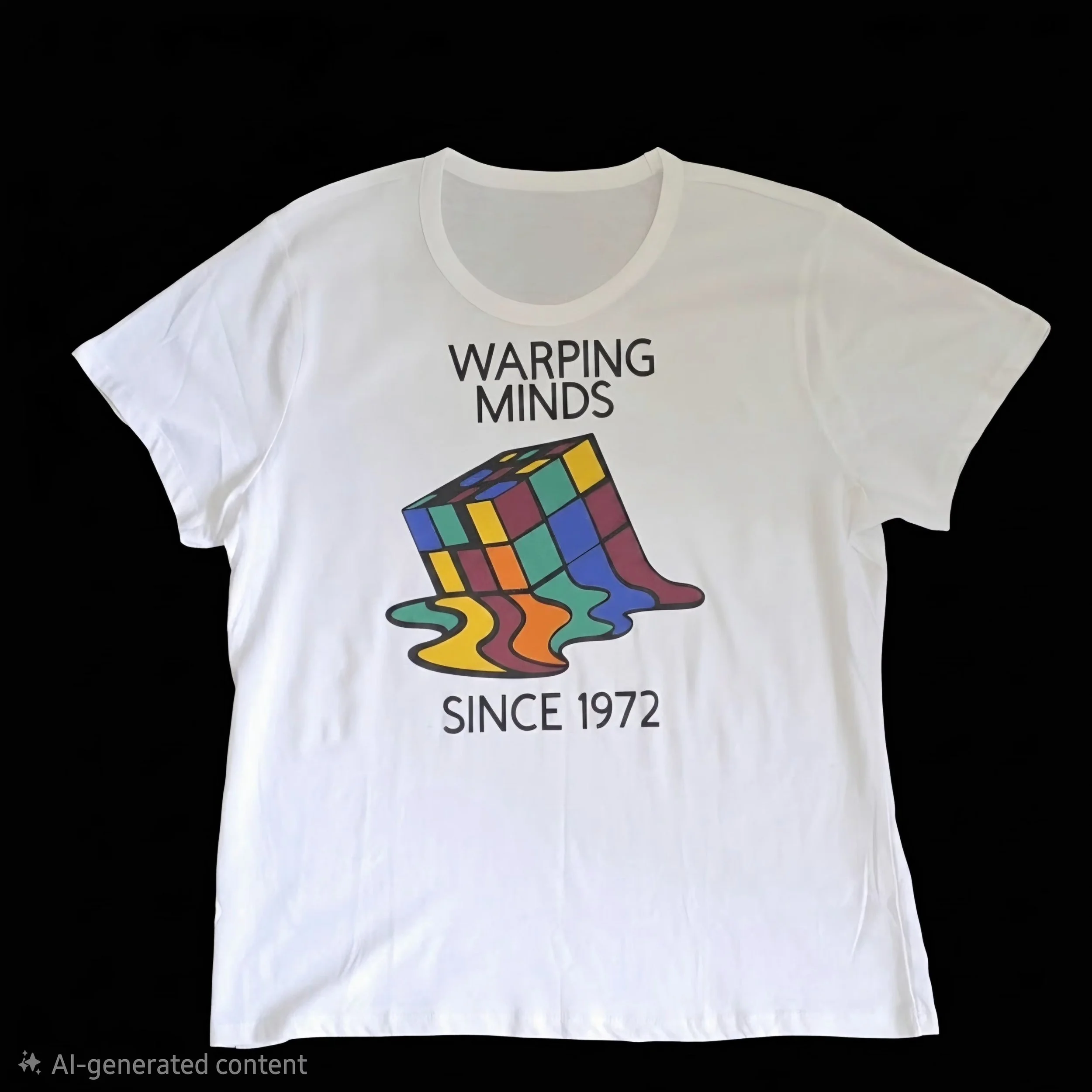 'Warping Minds Since 1972' Rubix Cube Abstract T-Shirt