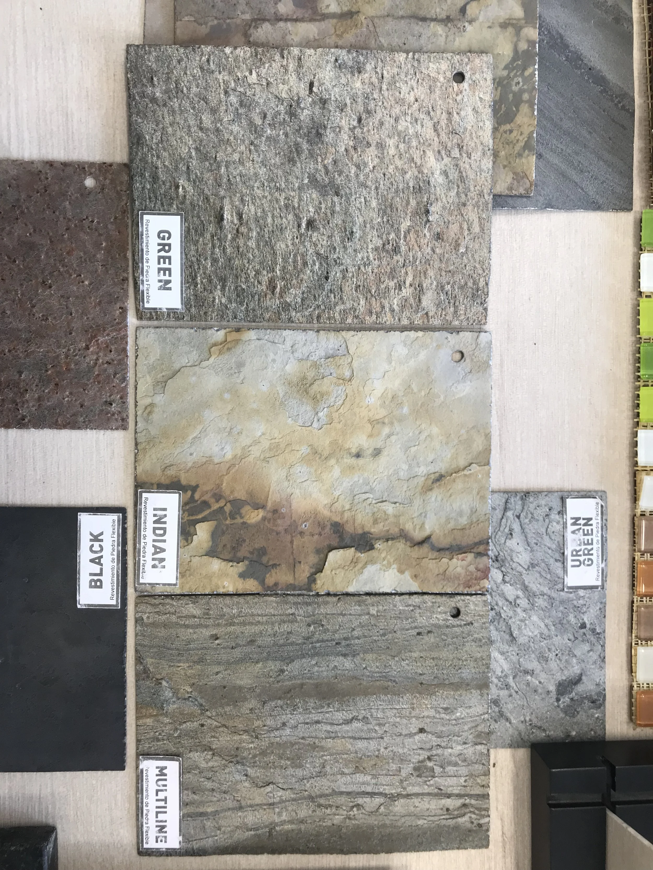 Curated natural stone and marble slab palette for sustainable luxury interior design projects