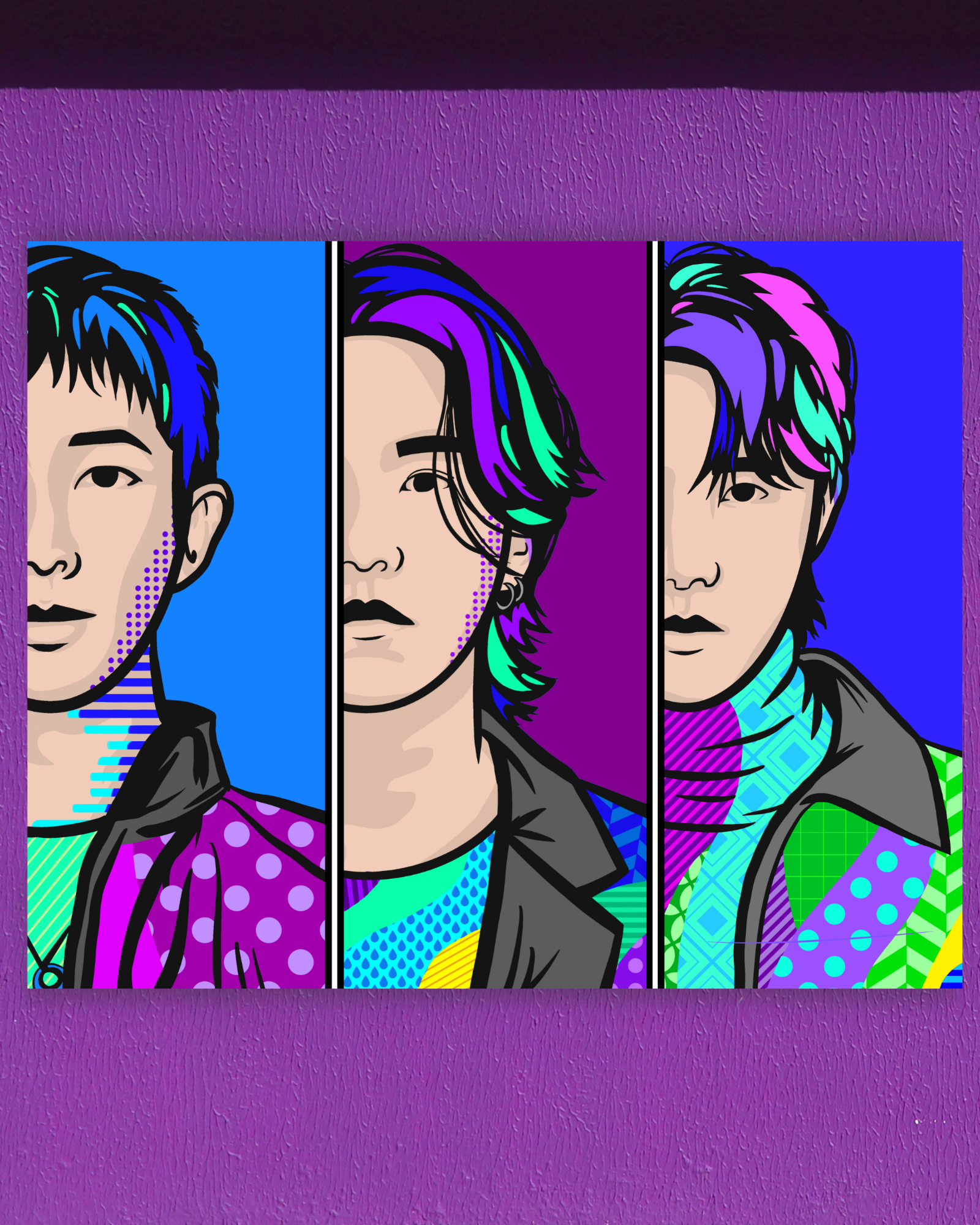 BTS Rap Line Pop Art Poster (Limited Edition)