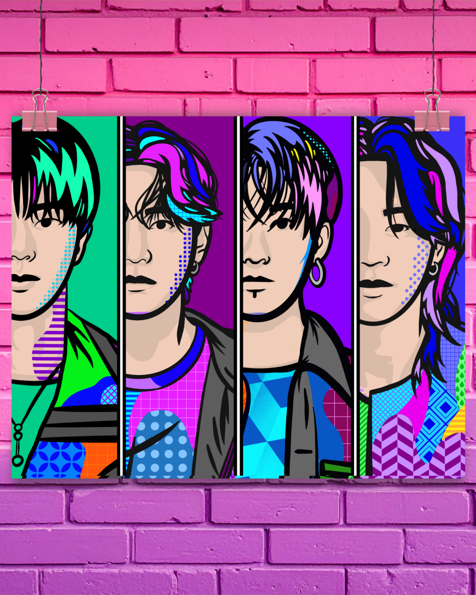 BTS Vocal Line Pop Art Poster (Limited Edition)