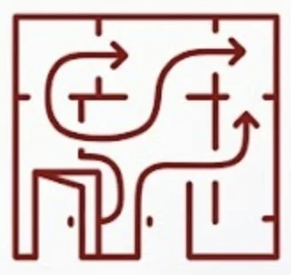 A floor plan design displaying the flow of the room
