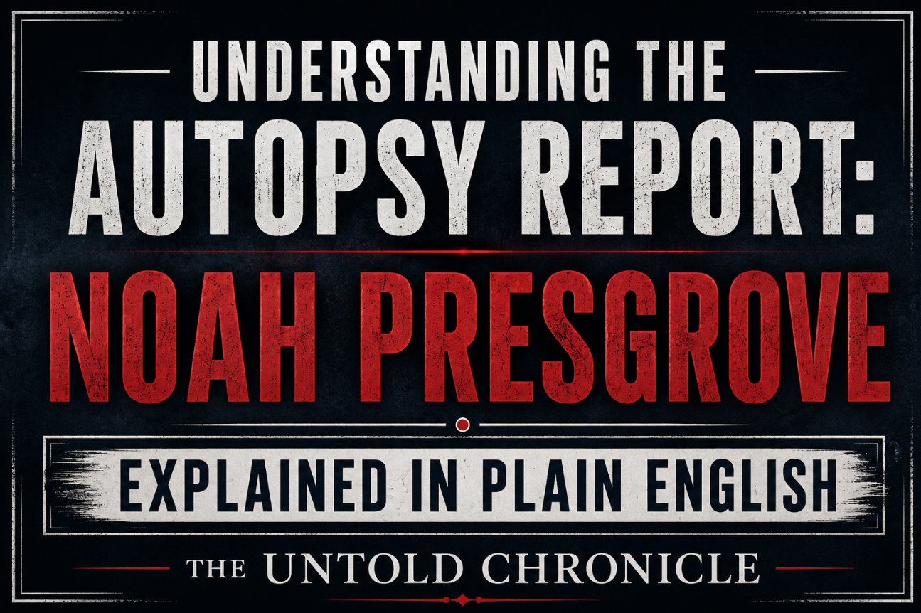 UNDERSTANDING THE AUTOPSY: NOAH PRESGROVE - The Official Report Explained in Plain English