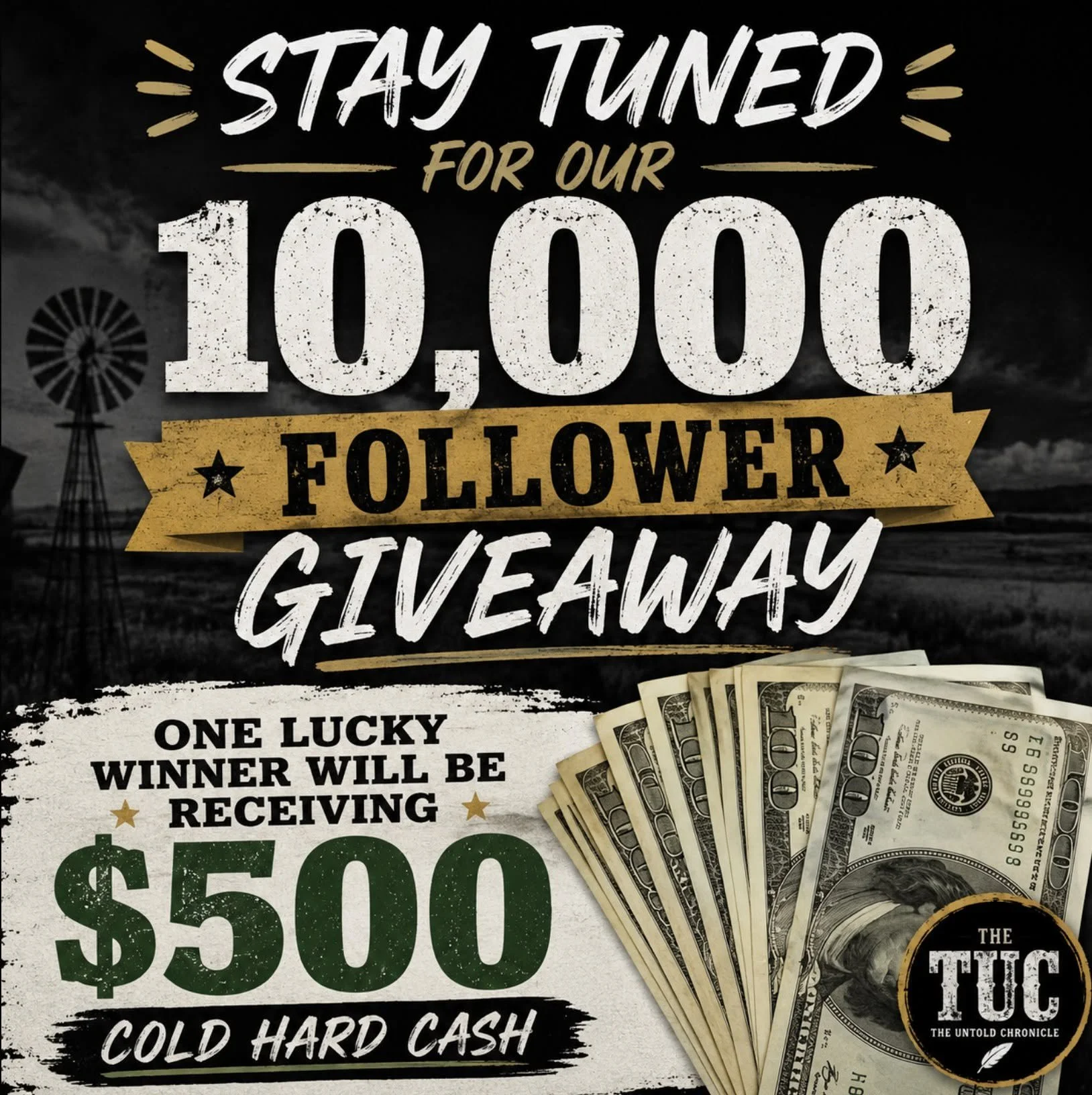 ALMOST TIME FOR OUR 10,000 FOLLOWER GIVEAWAY!