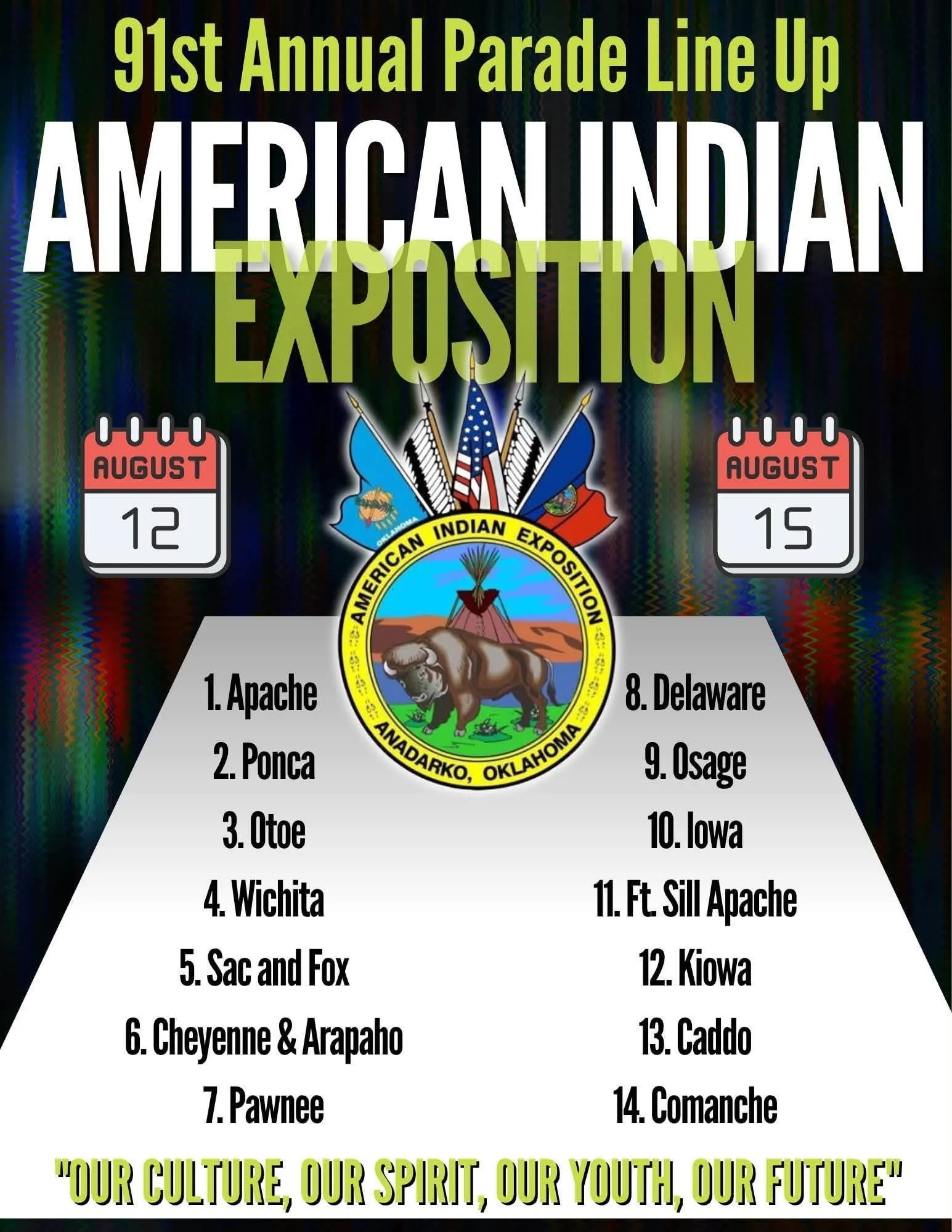 TODAY KICKS OFF THE 91ST ANNUAL AMERICAN INDIAN EXPOSITION!