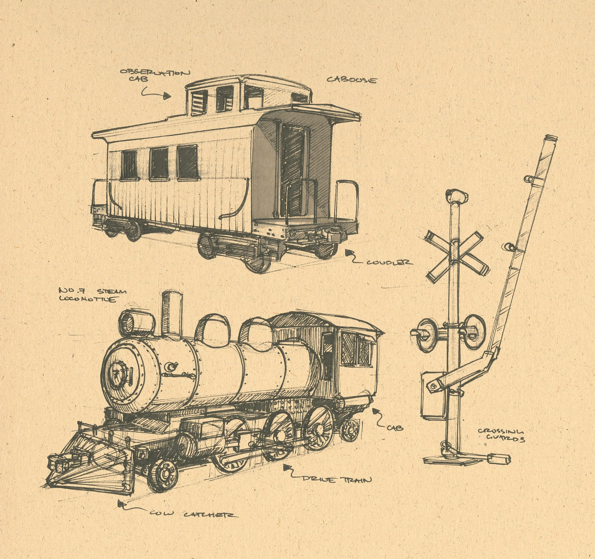 Train sketches.