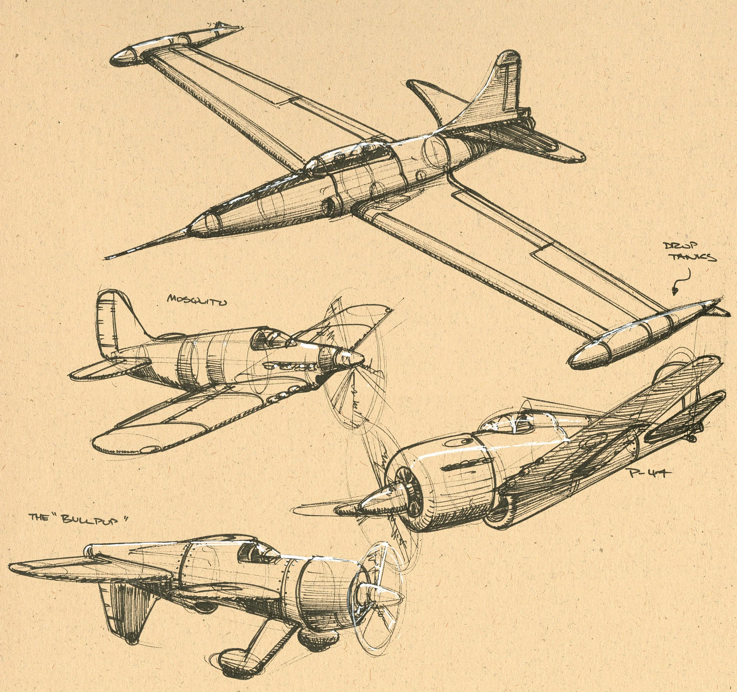 Plane sketches.