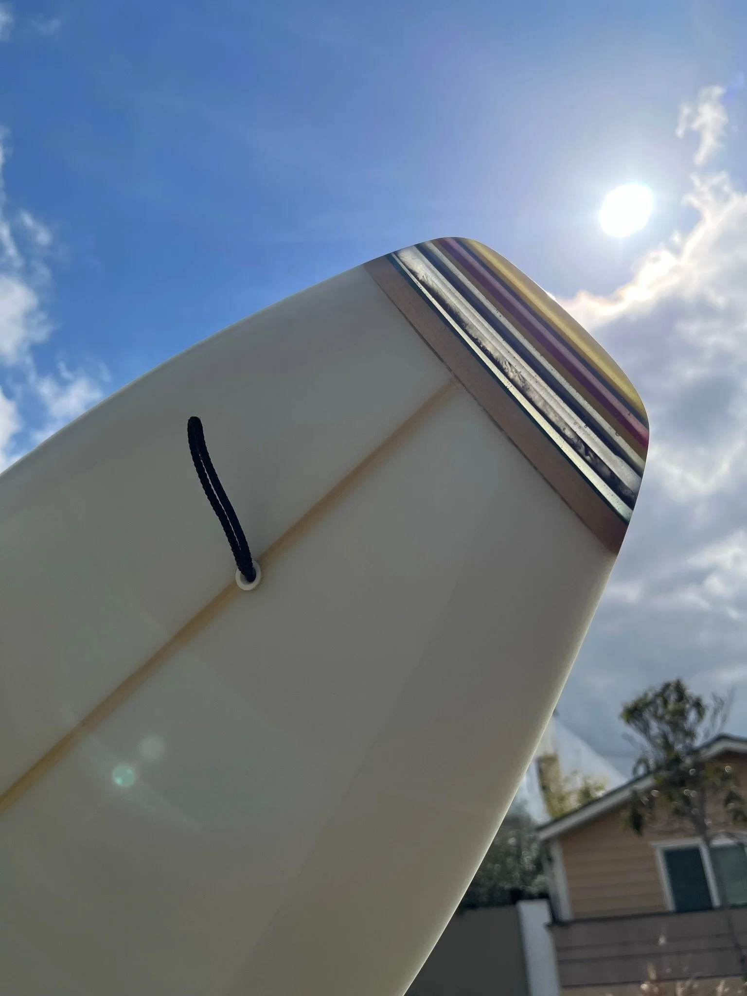 Surfboard resin tail block. longboard volan cutlap