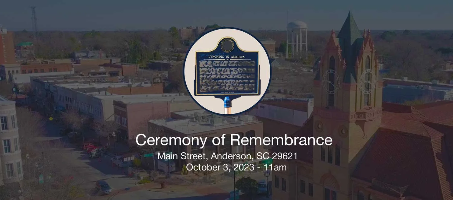 Ceremony of Remembrance - Downtown Anderson - October 3rd at 11am