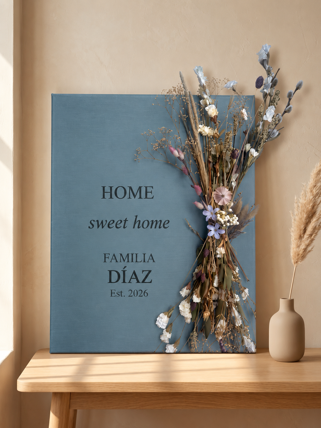 Cozy Home Sign with Dried Flowers.png