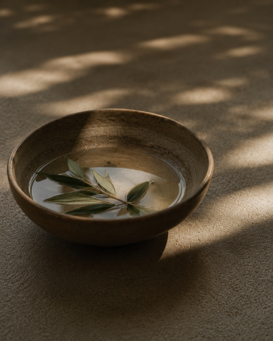 Bowl with water and a leaf — the start of you
