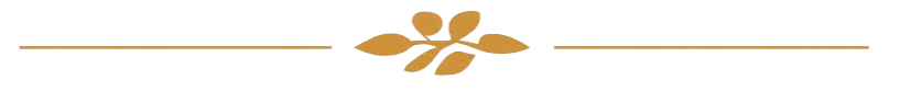 Decorative horizontal banner with a gold and brown leaf design on a yellow and white background.