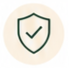 Shield with a checkmark in the center