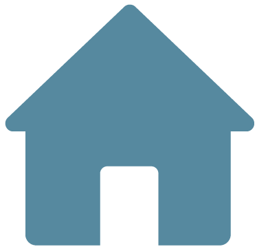 A blue house icon.