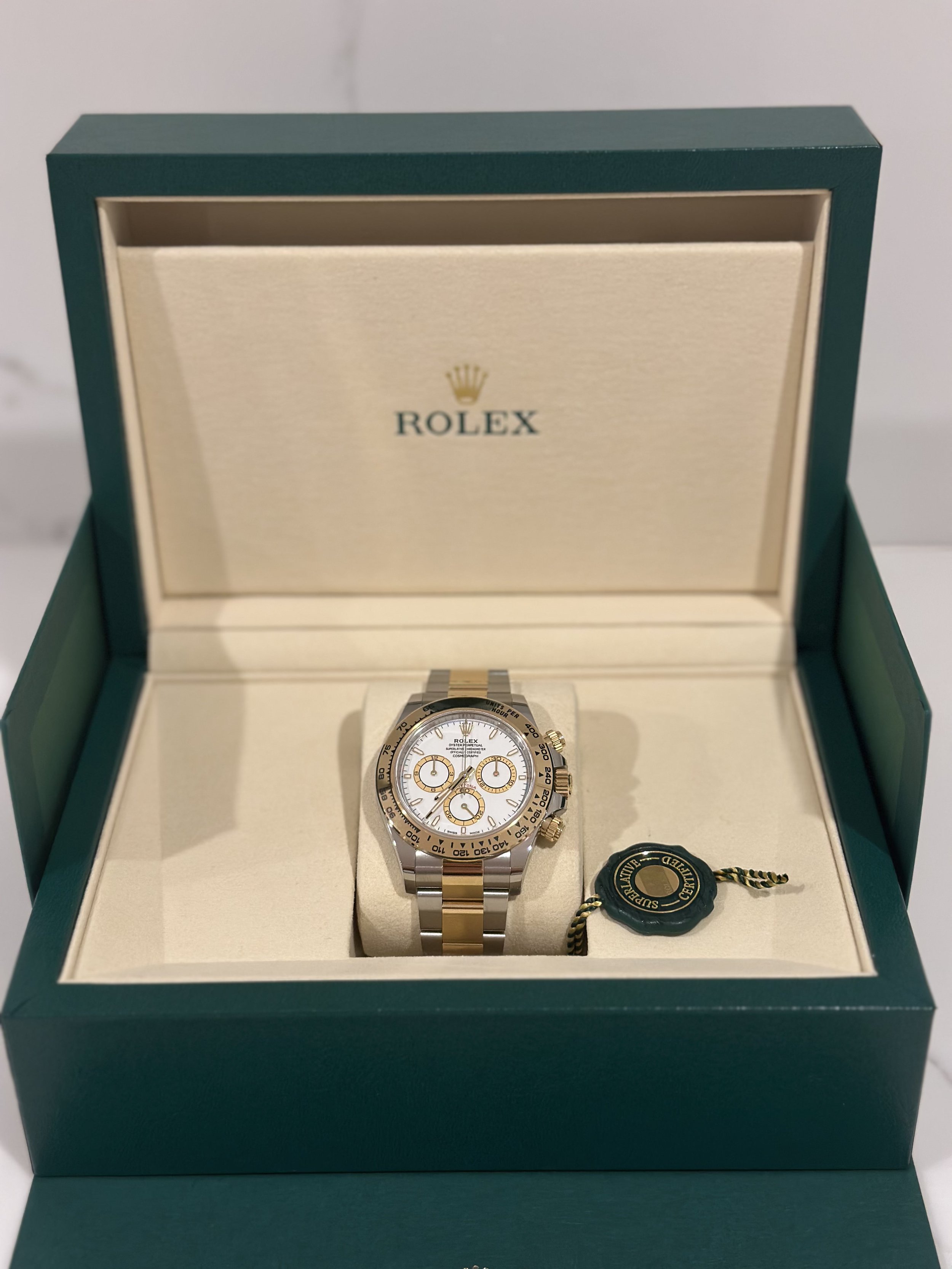 2026 Rolex Daytona Two Tone Yellow Gold White Dial (Ref: 126503)