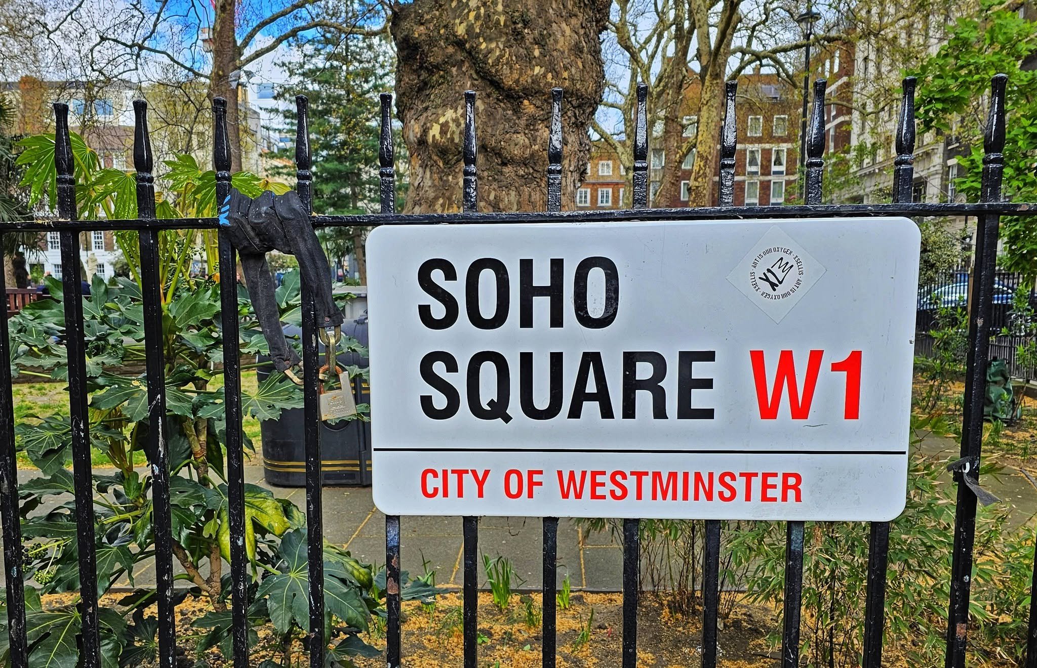 No empty bench in Soho Square