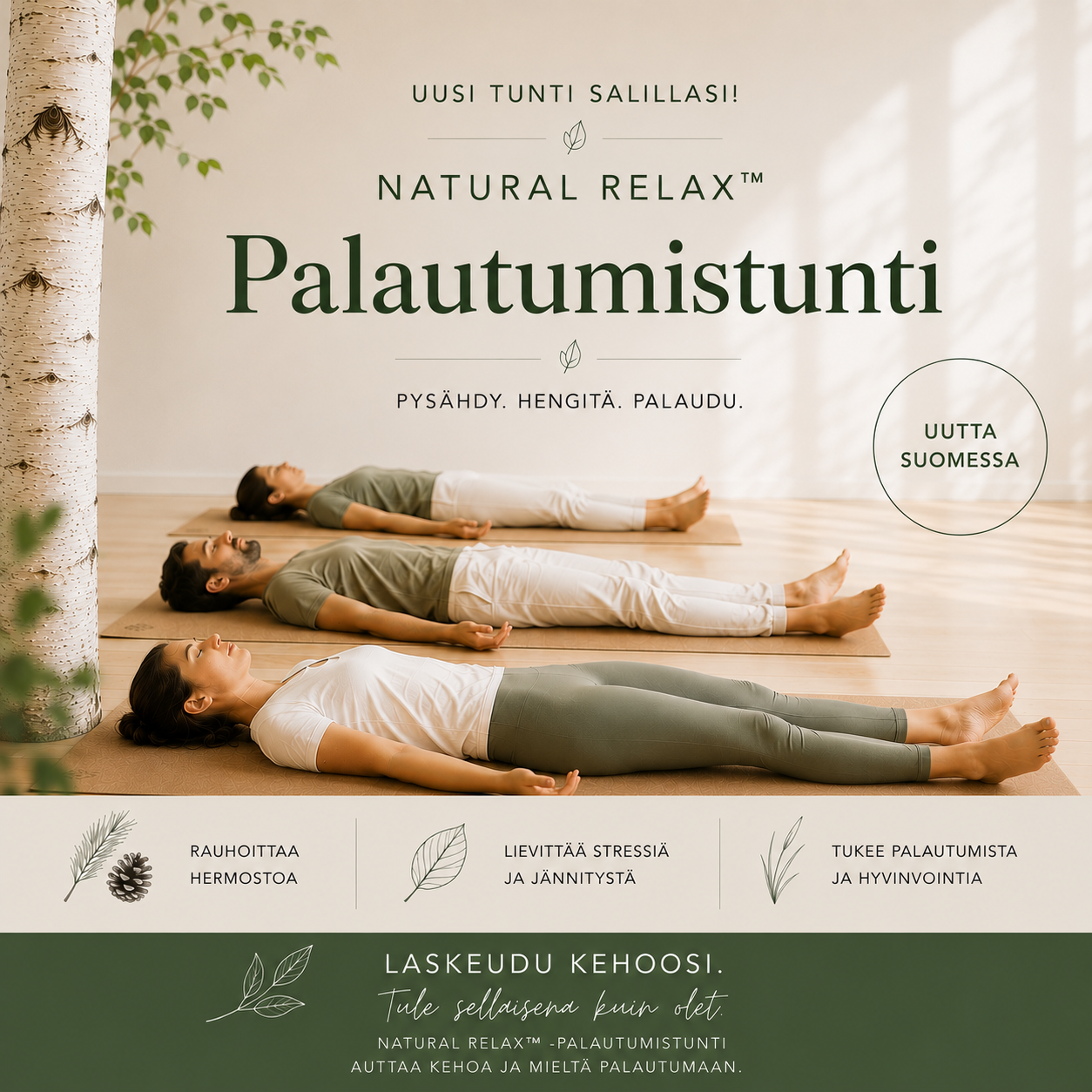 Natural Relax™ Palautumistunti - tulossa Sipoossa syksyllä 2026!