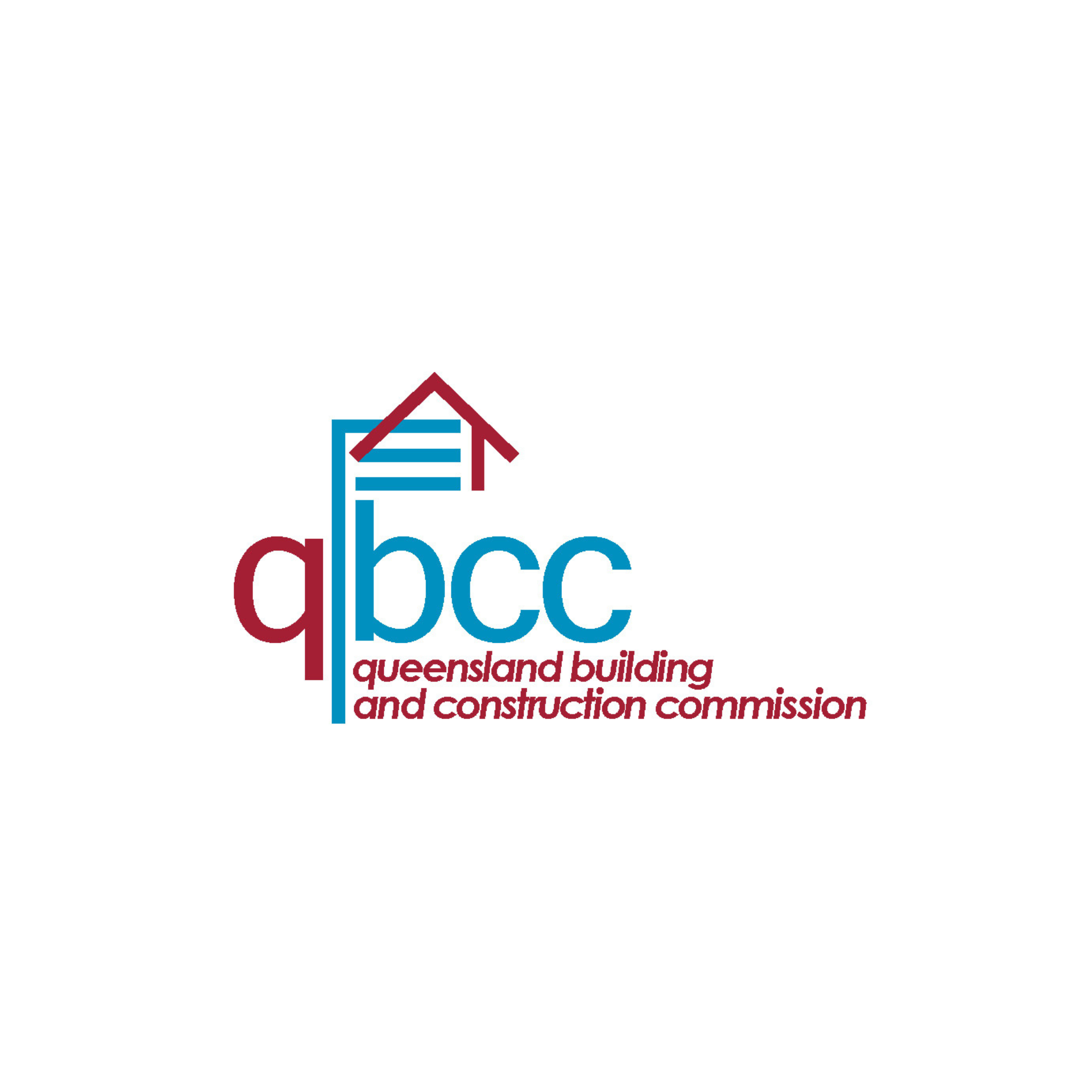 Logo of the Queensland Building and Construction Commission (QBCC) with a house icon and the words "queensland building and construction commission"
