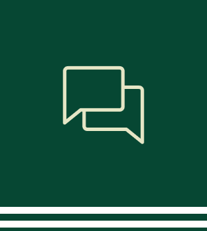 An icon of chat bubbles.