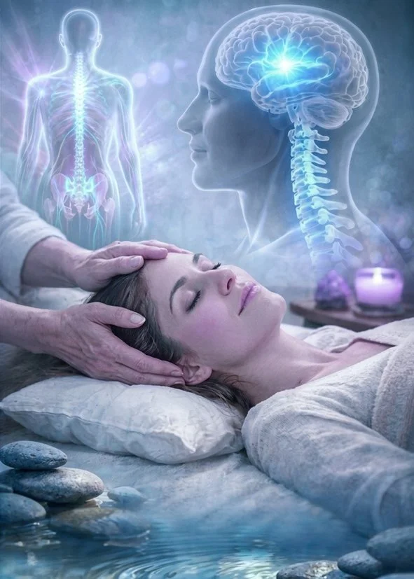 Kraniosakraltherapie, viszerale Manipulation, Manipulation des Ätherkörpers, Wirbelsäulenausrichtung, Nervenschmerzen, Lelystad