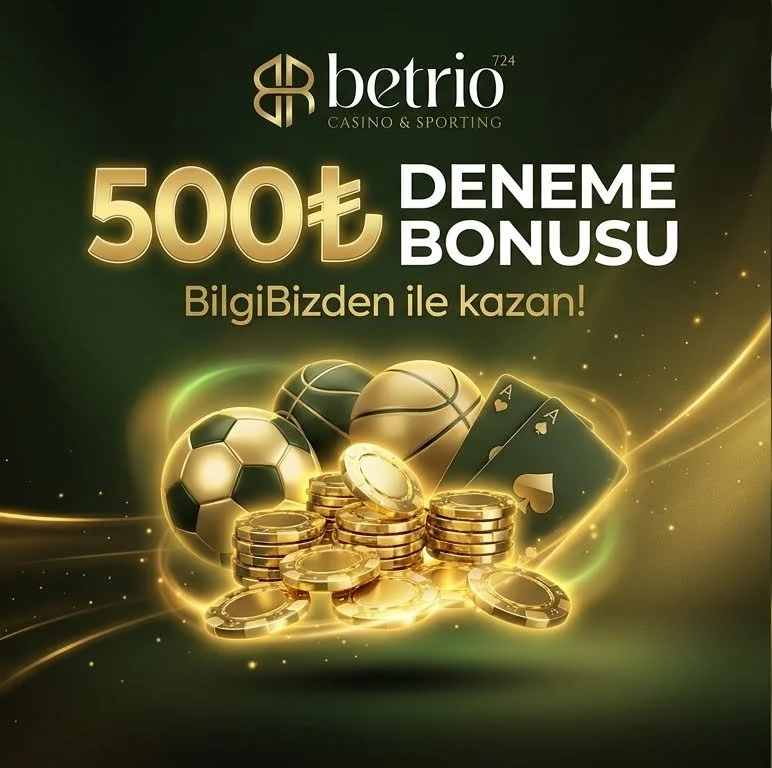 Berrio Casino ve Sporting reklamı, 500 TL deneme bonusu ve çeşitli spor ve casino ürünleri görselleri ile.