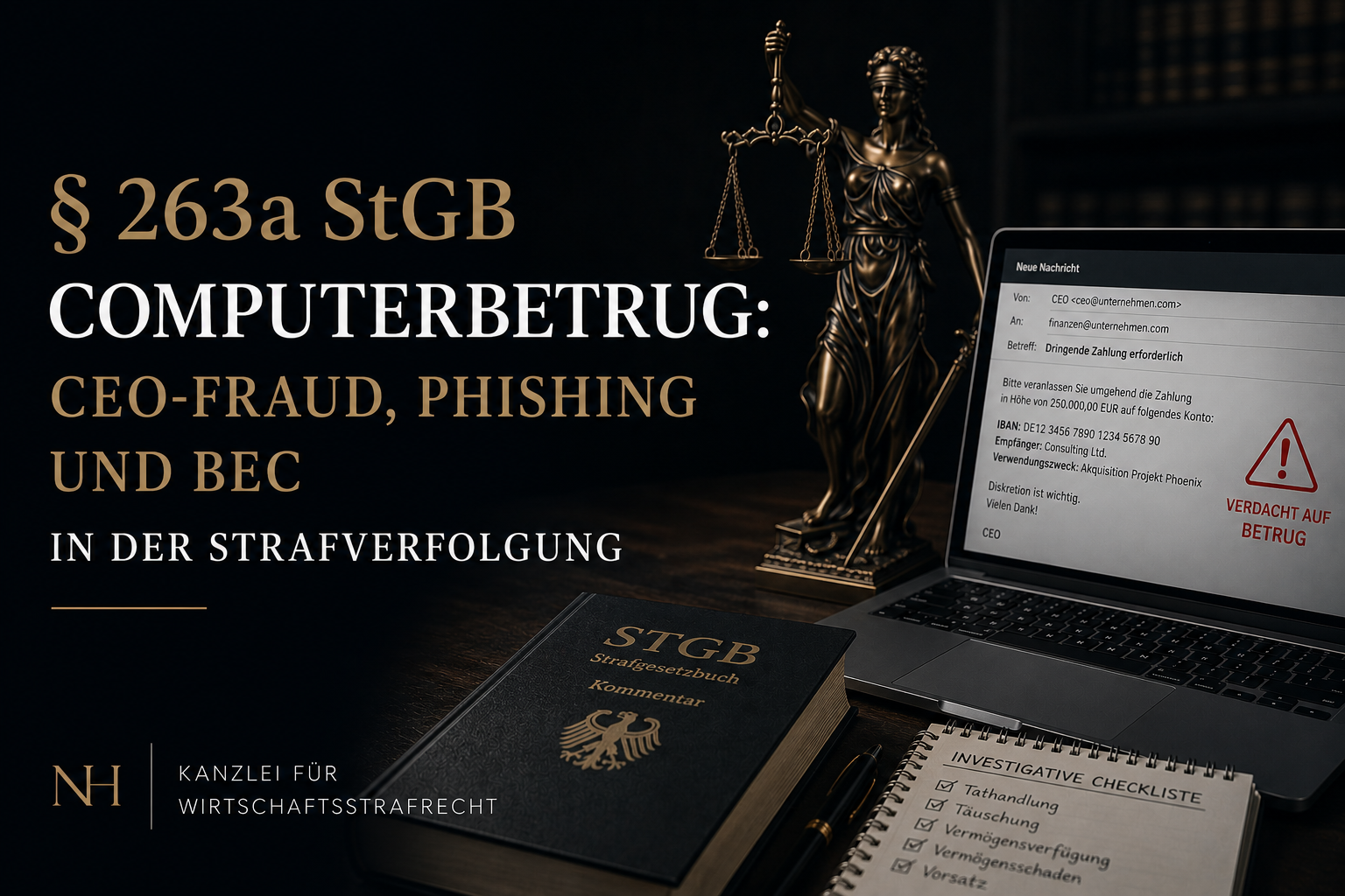 § 263a StGB Computerbetrug: CEO-Fraud, Phishing und BEC in der Strafverfolgung