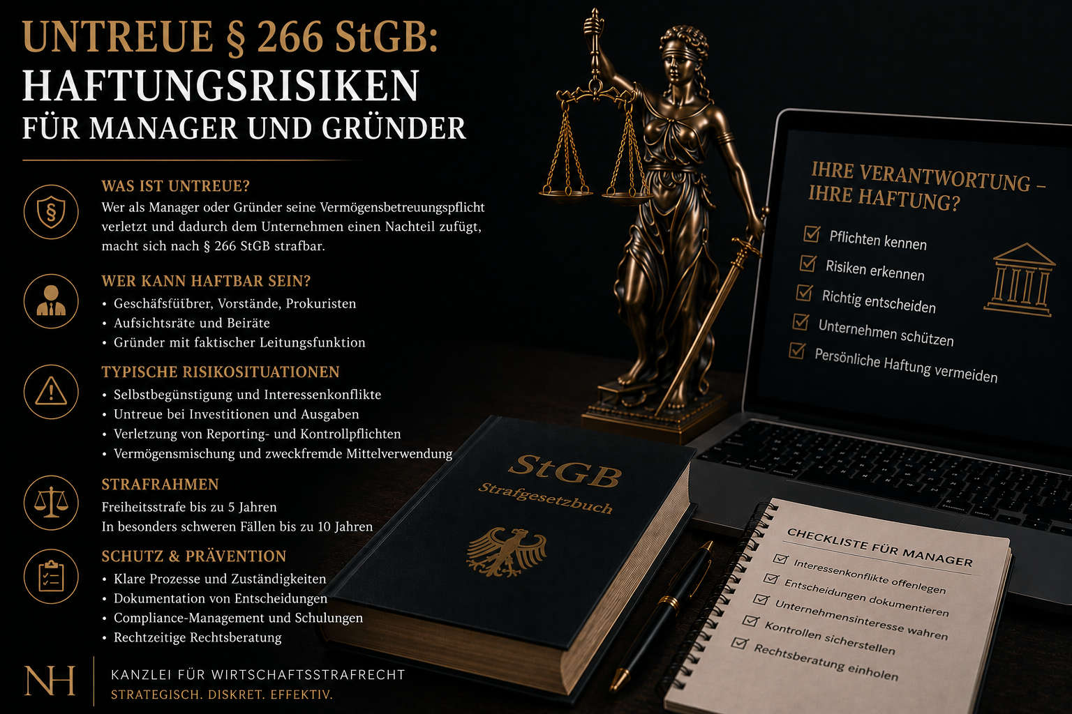 Untreue § 266 StGB: Haftungsrisiken für Manager und Gründer