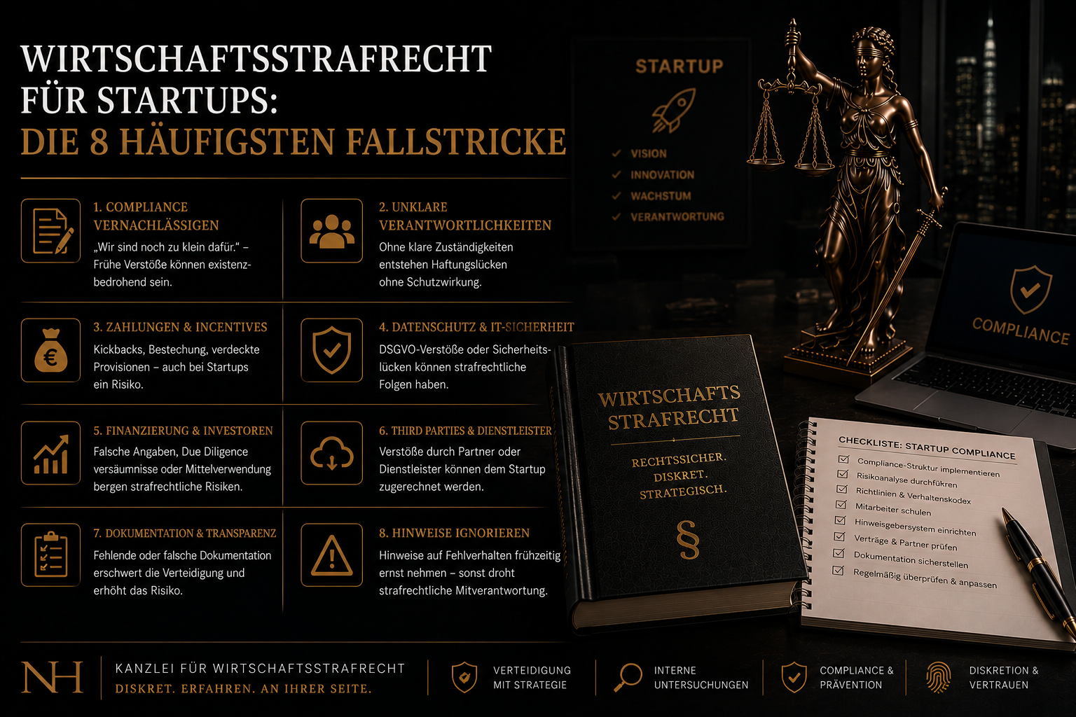 Wirtschaftsstrafrecht für Startups: Die 8 häufigsten Fallstricke