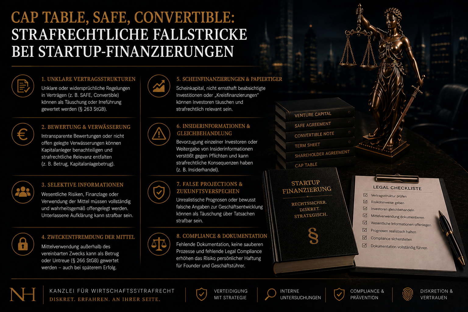Cap Table, SAFE, Convertible: Strafrechtliche Fallstricke bei Startup-Finanzierungen