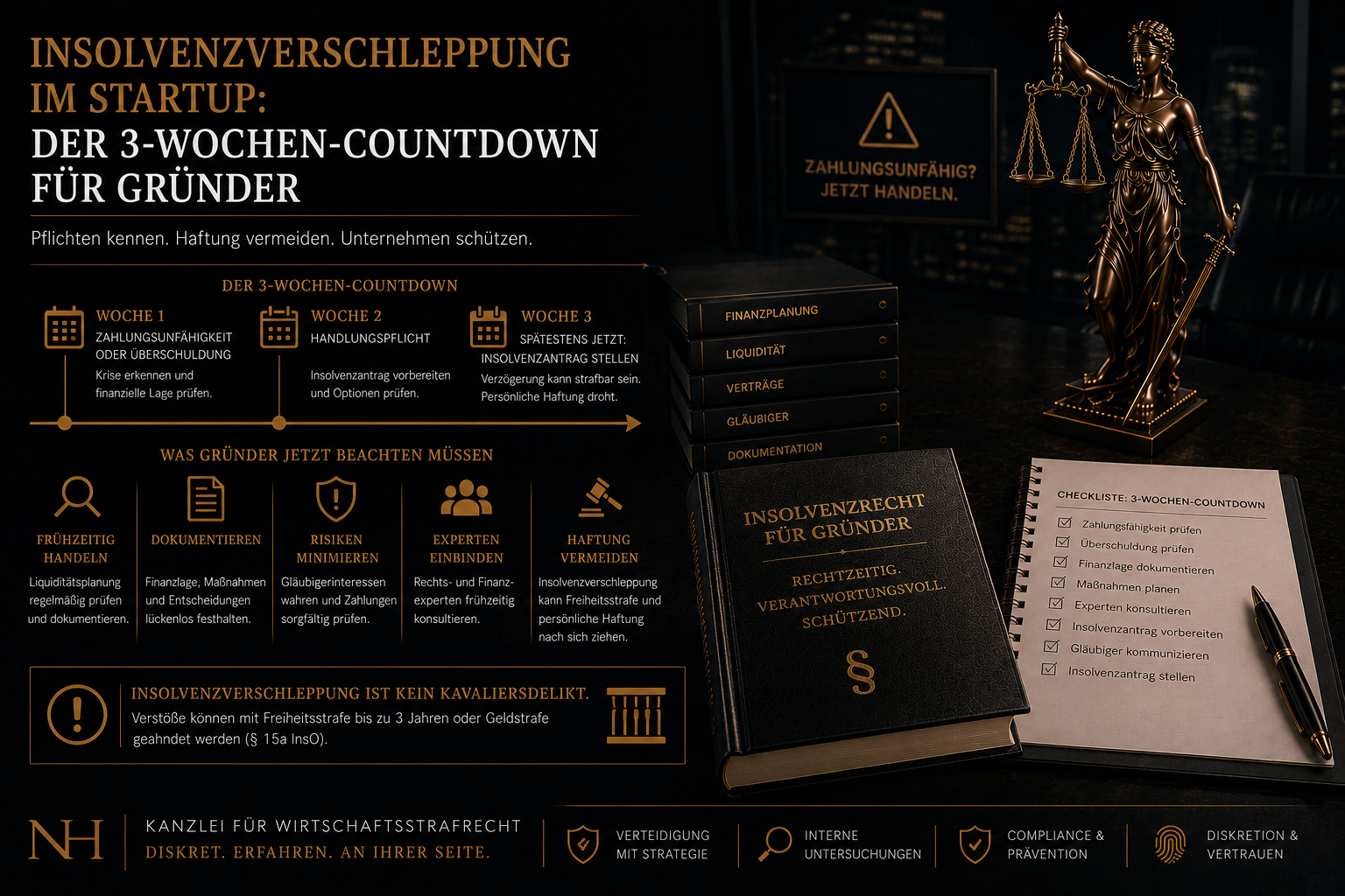 Insolvenzverschleppung im Startup: Der 3-Wochen-Countdown für Gründer