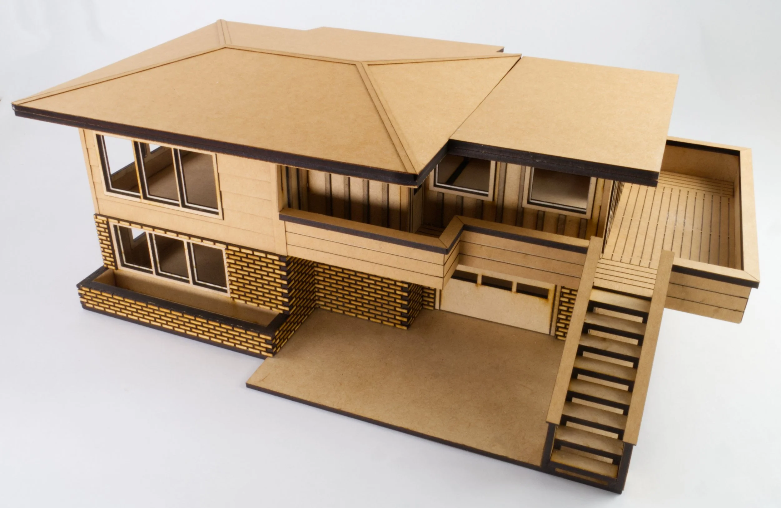 Mid-Century Modern 1:64 Scale House - The Hillside Kit