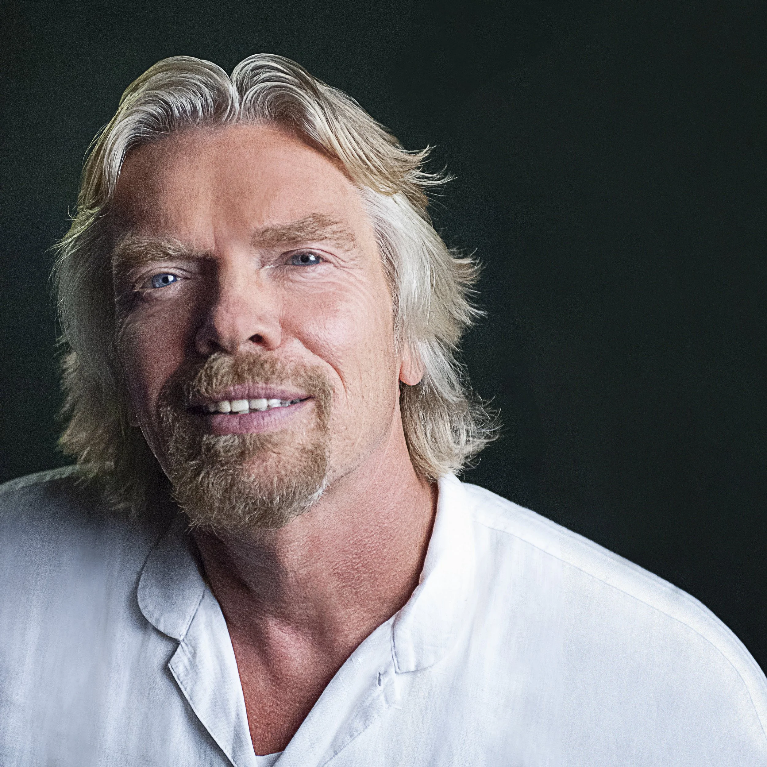 Portrait of Richard Branson photographed after an interview