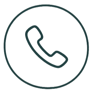 Icon of a phone handset inside a circle, representing a call or phone function.