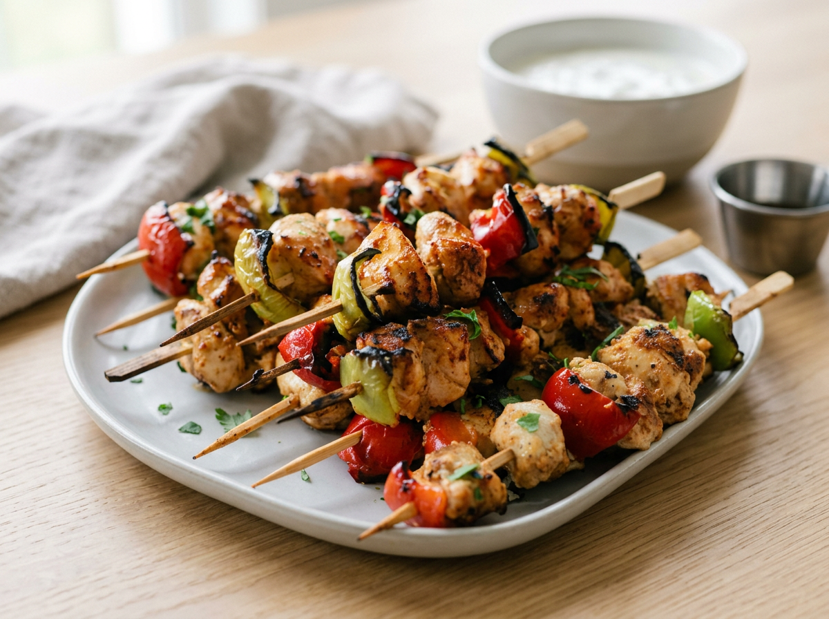 Shish tawook with rice or pasta