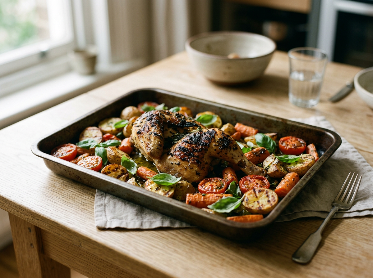 Half Roast Baby Chicken with Rice