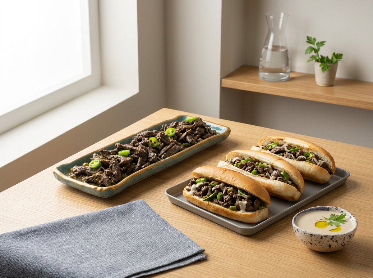 Kebda Iskandrani with bread or pasta