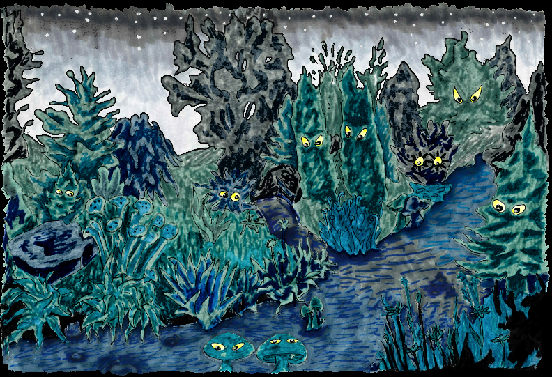"Nightfall in Enchanted Forest" - 2020