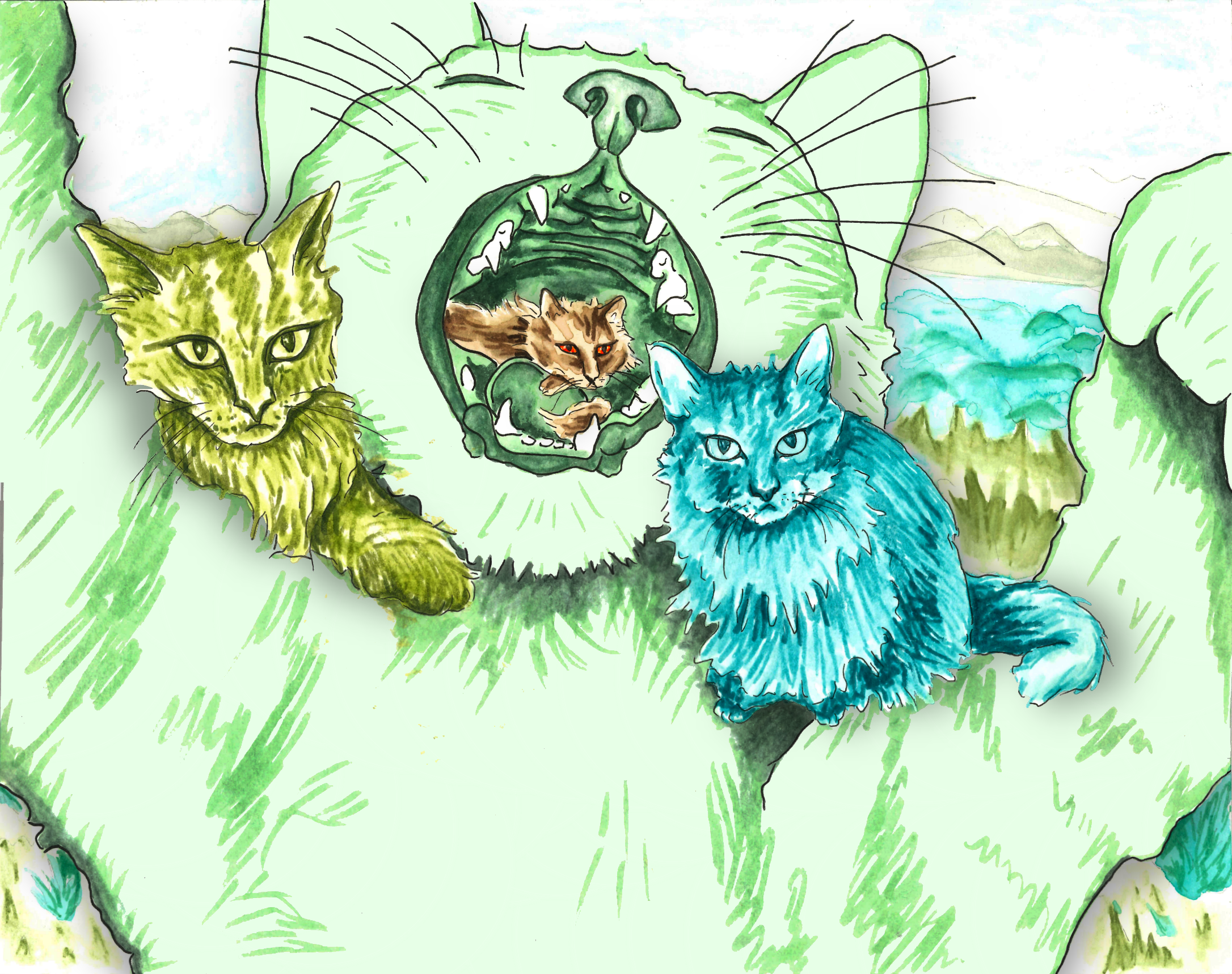 "A Peaceful Verdant Cattiness" - 2022
