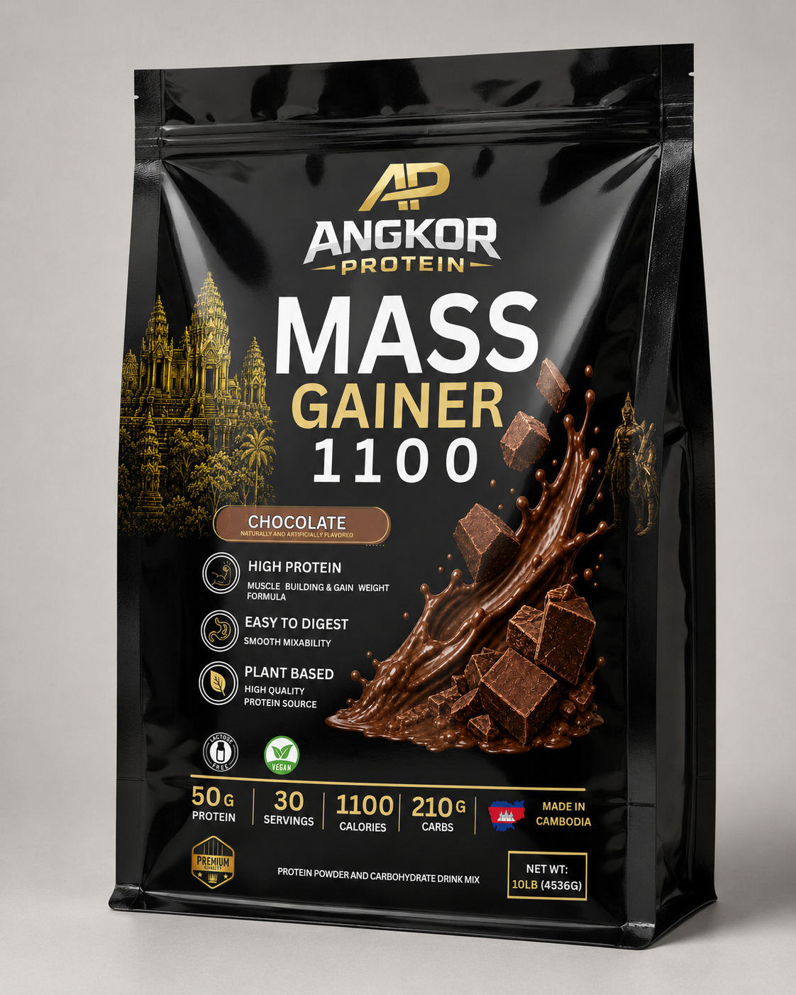1100 - Mass Gainer - Chocolate Flavor - 10lb
