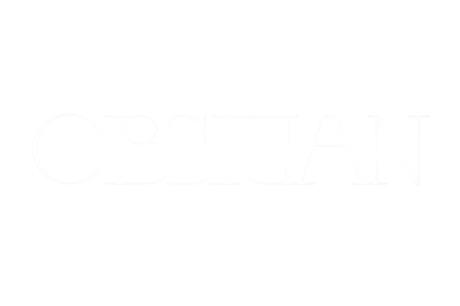 Logo with the text 'OBSTIAN' in a stylized, elegant font on a black background.