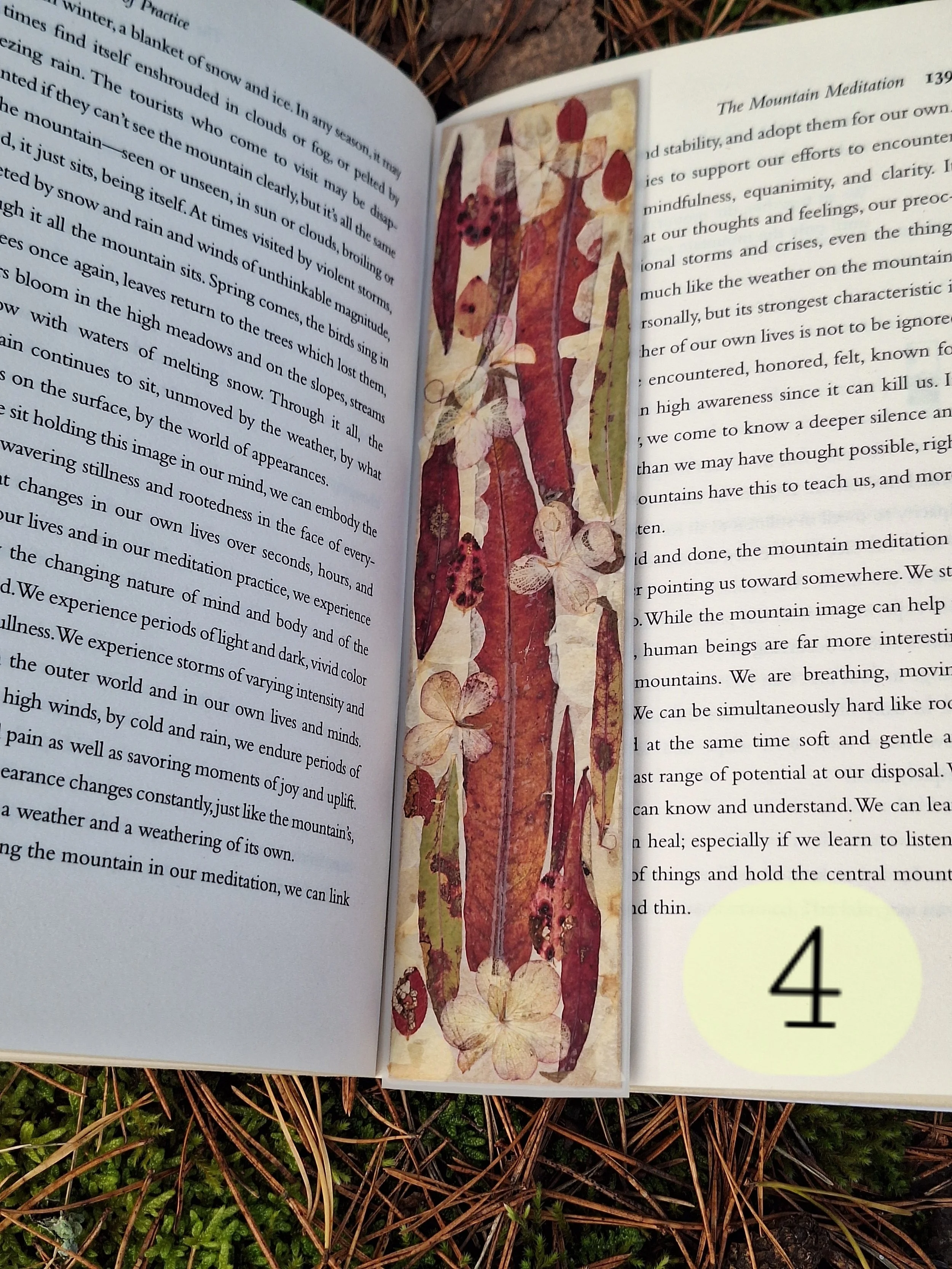 Premium Pressed Flower Bookmark | Matte Laminated Autumn Art
