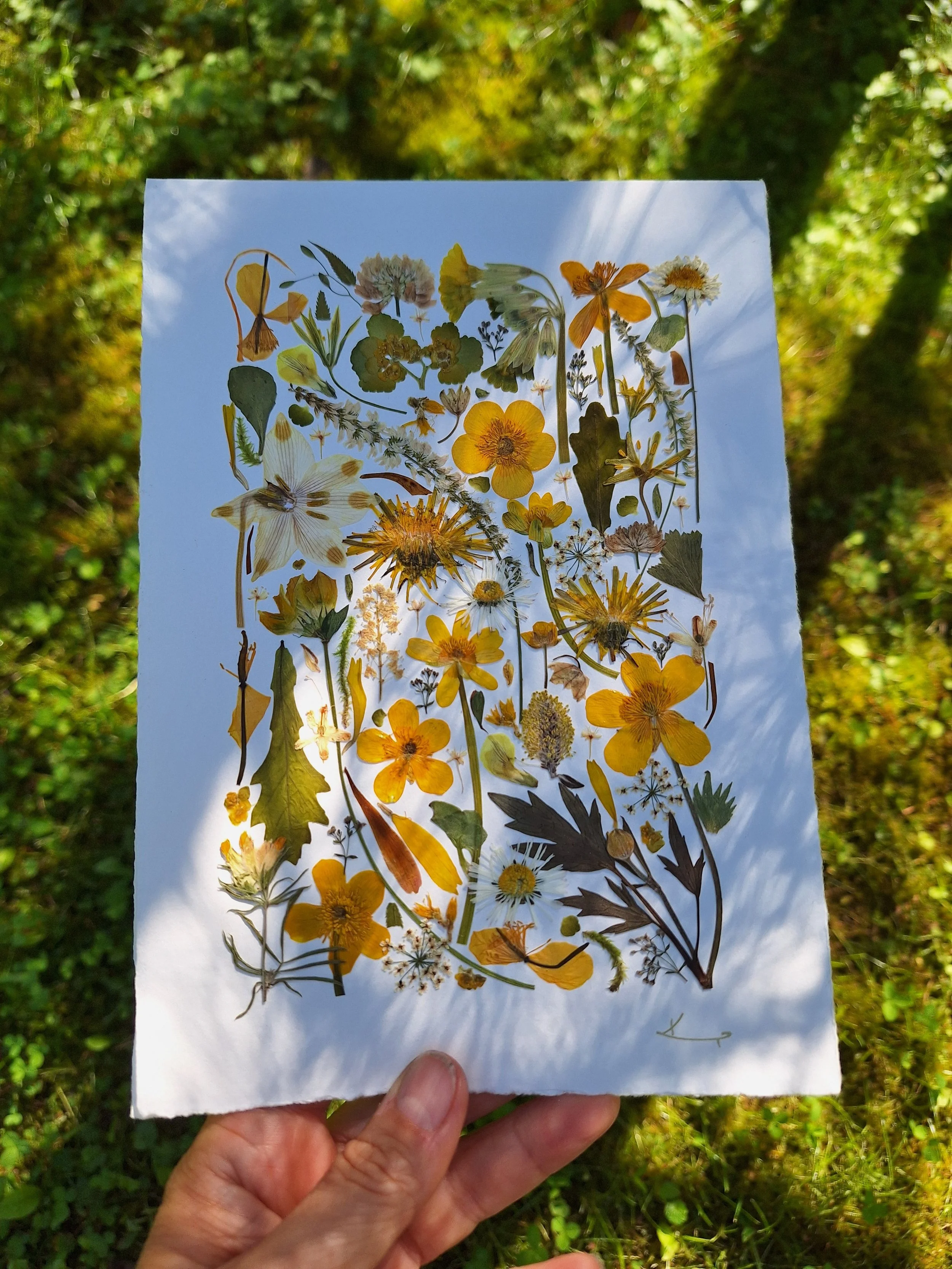 Golden summer mosaic