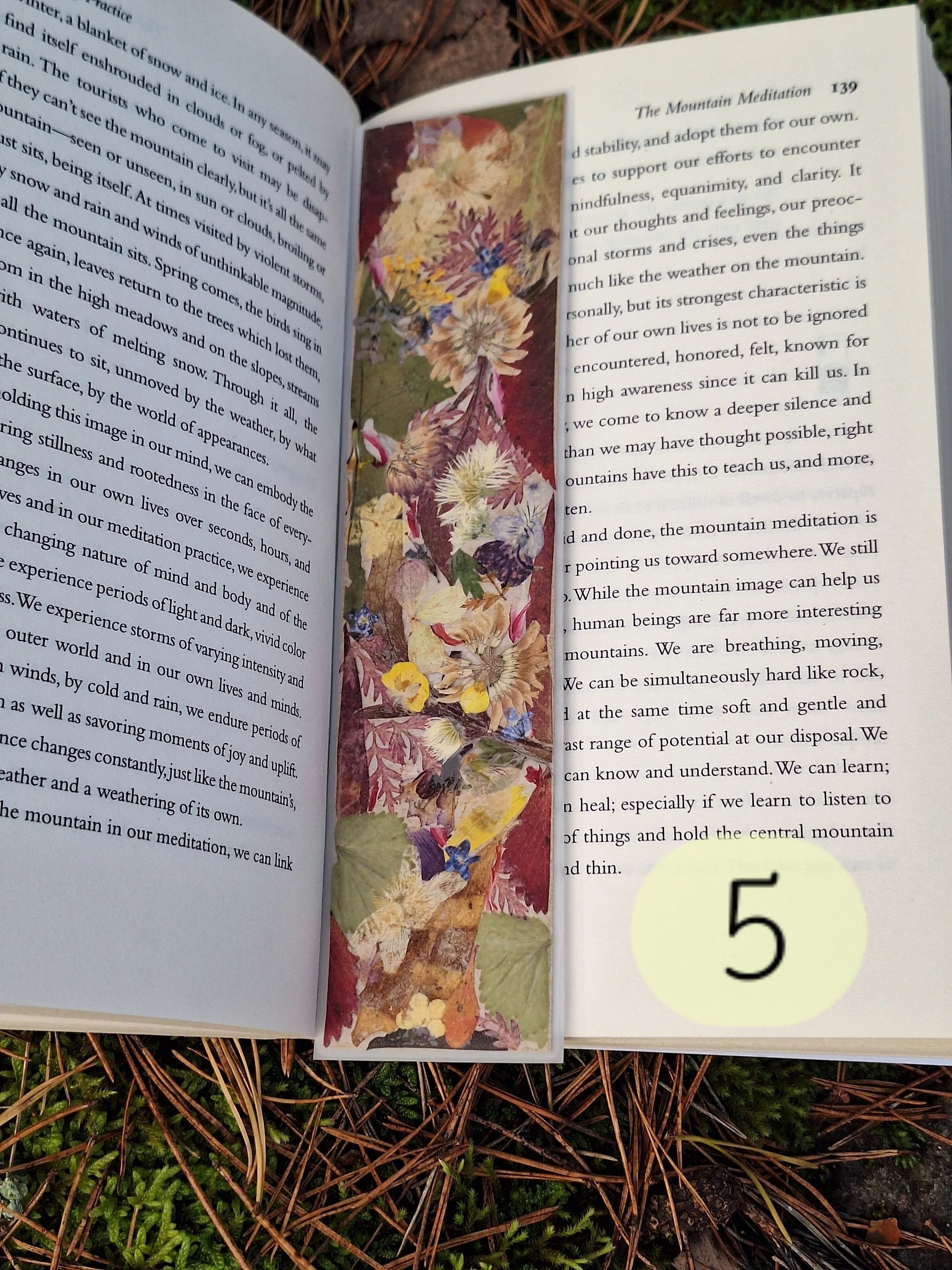 Premium Pressed Flower Bookmark | Matte Laminated Autumn Art